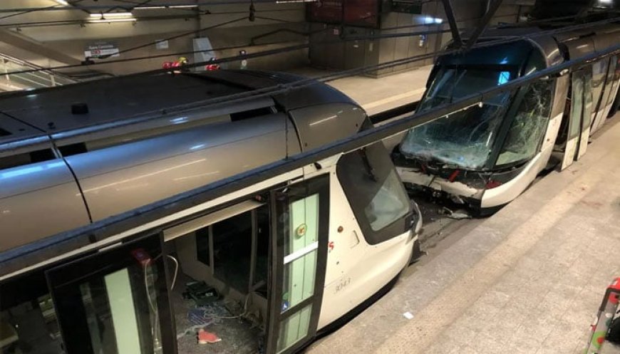 2 trams collided in Strasbourg, France, 30 people were injured