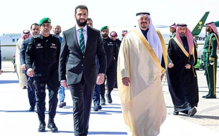 Interim President of Dunyasham Ahmed al-Shara arrived in Saudi Arabia on his first foreign visit