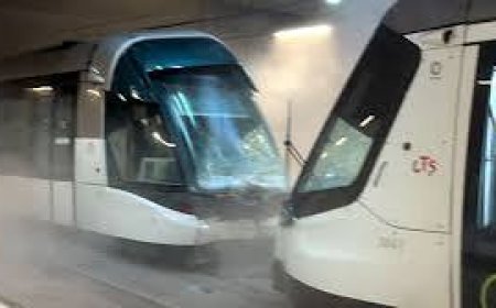 2 trams collided in Strasbourg, France, 30 people were injured
