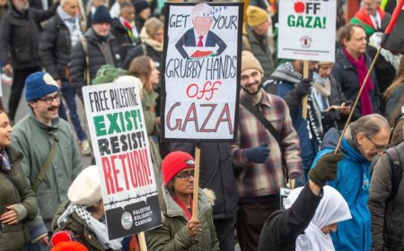 Protest march of thousands of people against Trump's Gaza plan in London  Web Desk