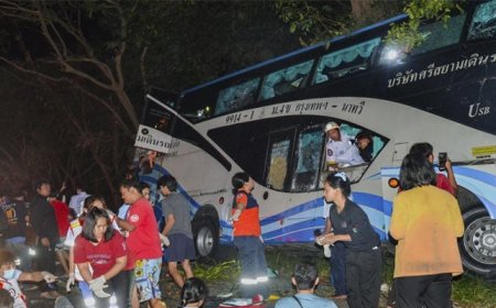 Thailand: Out of control bus crashes into tree, 18 killed in accident Web Desk TimeFebruary 26, 2025