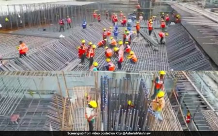 "मुंबई का बुलेट ट्रेन स्टेशन 100 फीट जमीन पर आकार ले रहा है": मंत्रीसोशल मीडिया पर एक्स अश्विनी वैष्णव ने लिखा, "मुंबई का बुलेट ट्रेन स्टेशन जमीन से 100 फीट नीचे आकार ले रहा है!"