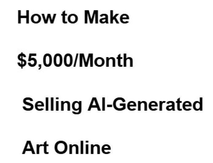 How to Make $5,000/Month Selling AI-Generated Art Online