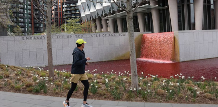 Gaza War: Why did pond water at US embassy turn blood red?