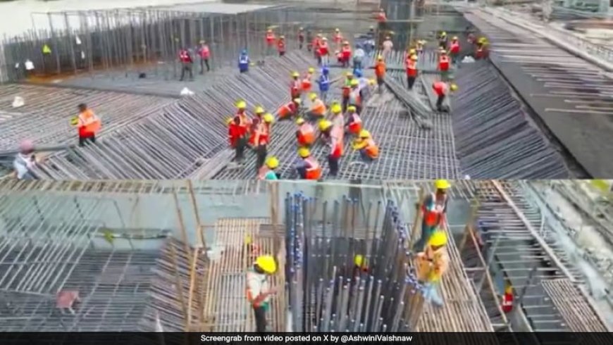 "मुंबई का बुलेट ट्रेन स्टेशन 100 फीट जमीन पर आकार ले रहा है": मंत्रीसोशल मीडिया पर एक्स अश्विनी वैष्णव ने लिखा, "मुंबई का बुलेट ट्रेन स्टेशन जमीन से 100 फीट नीचे आकार ले रहा है!"