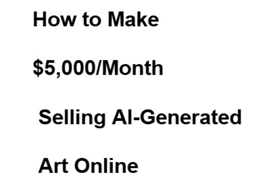 How to Make $5,000/Month Selling AI-Generated Art Online