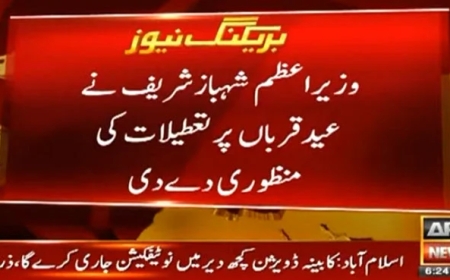 وزیراعظم نے عید الاضحیٰ کی تعطیلات کی منظوری دے دی